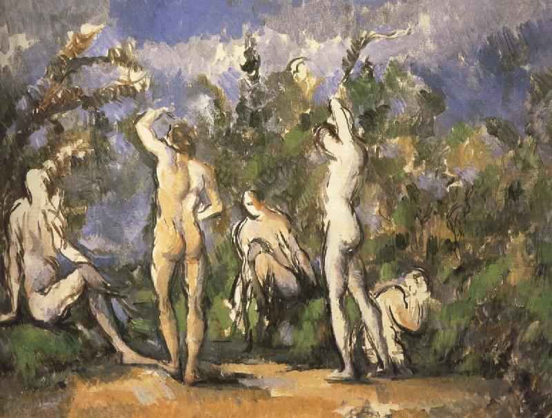 Paul Cezanne were five men and Bath China oil painting art